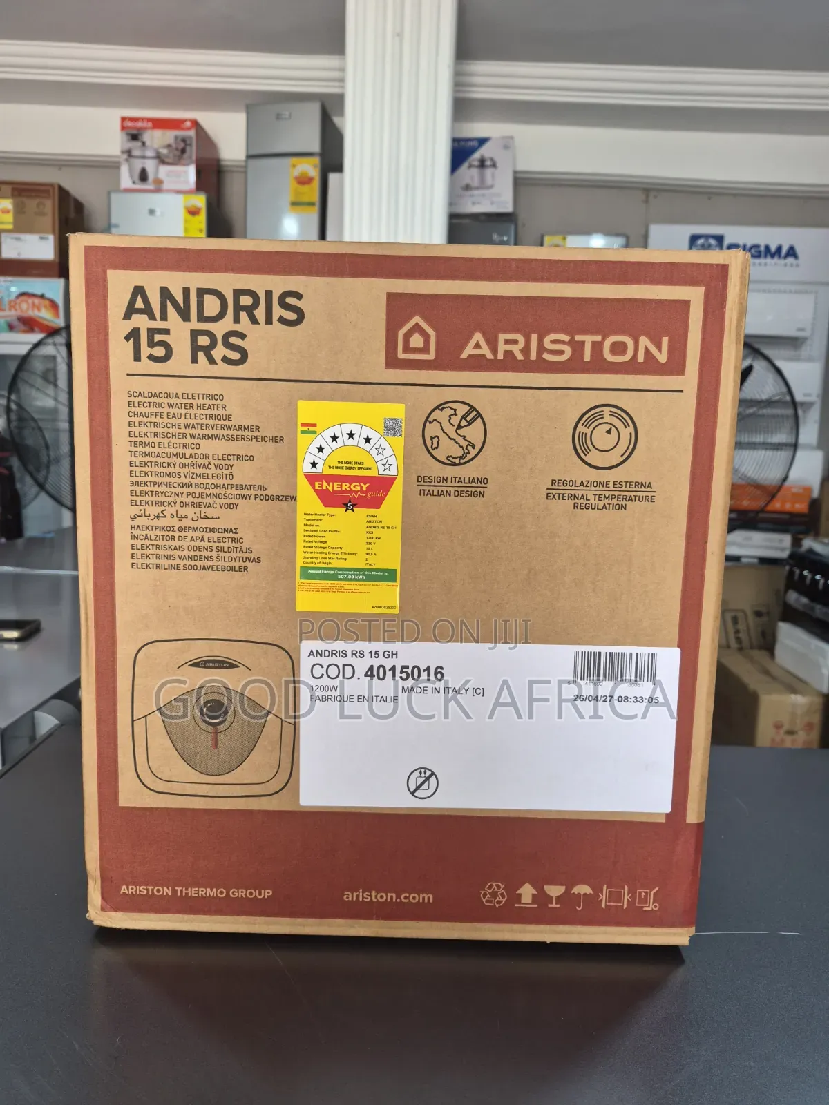 Ariston Andris Water Heater – 15 Liters (Italy)