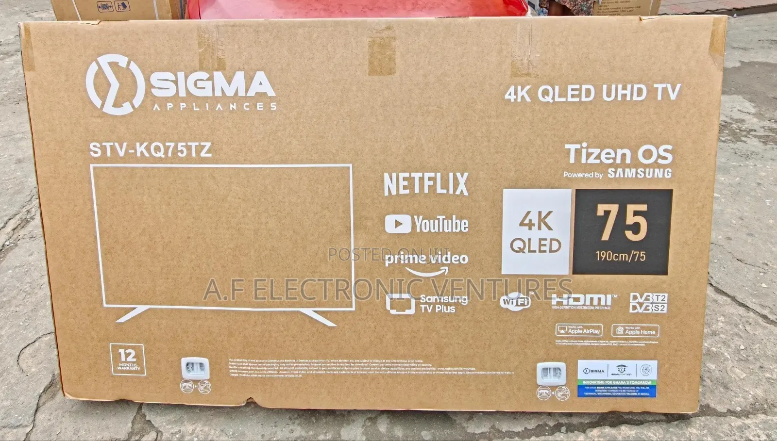 Sigma 75-Inch Qled Android Smart TV (TIzen OS POWERED BY SAMSUNG)