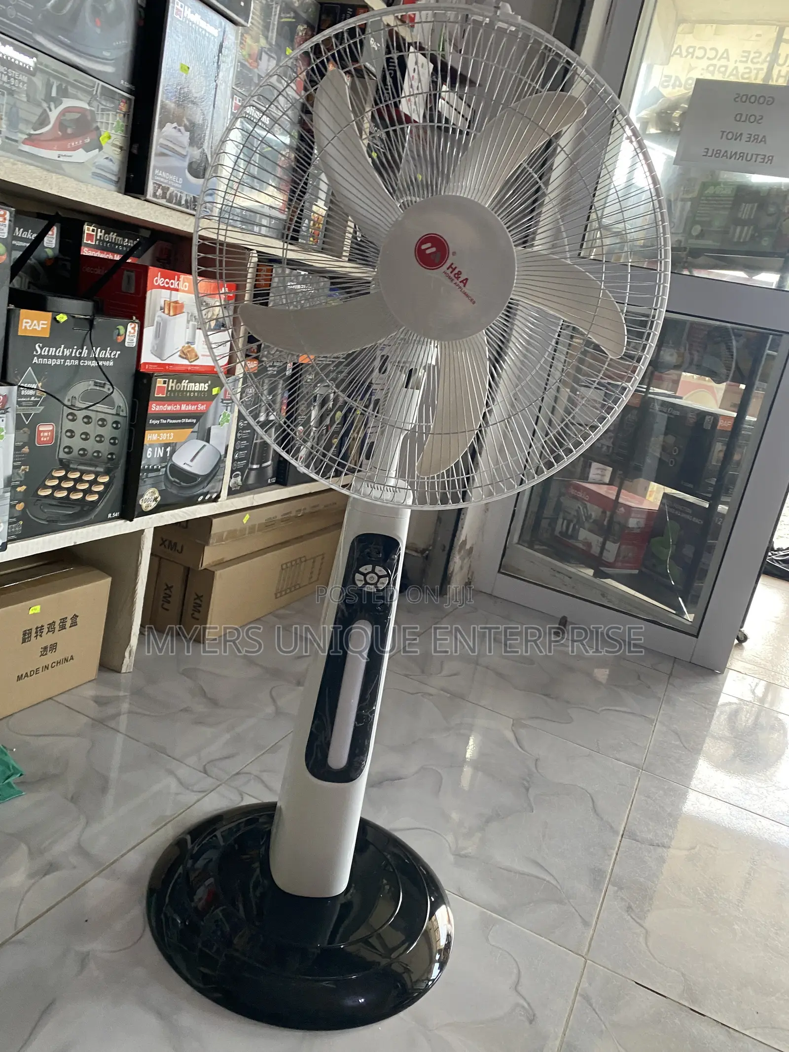 18 Inch Rechargeable Stand Fan - AC/DC + Solar