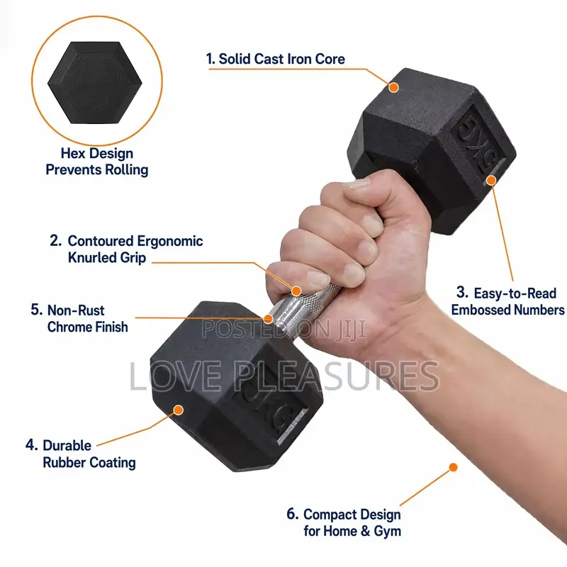 25kg Hex Dumbbell for Home Gym
