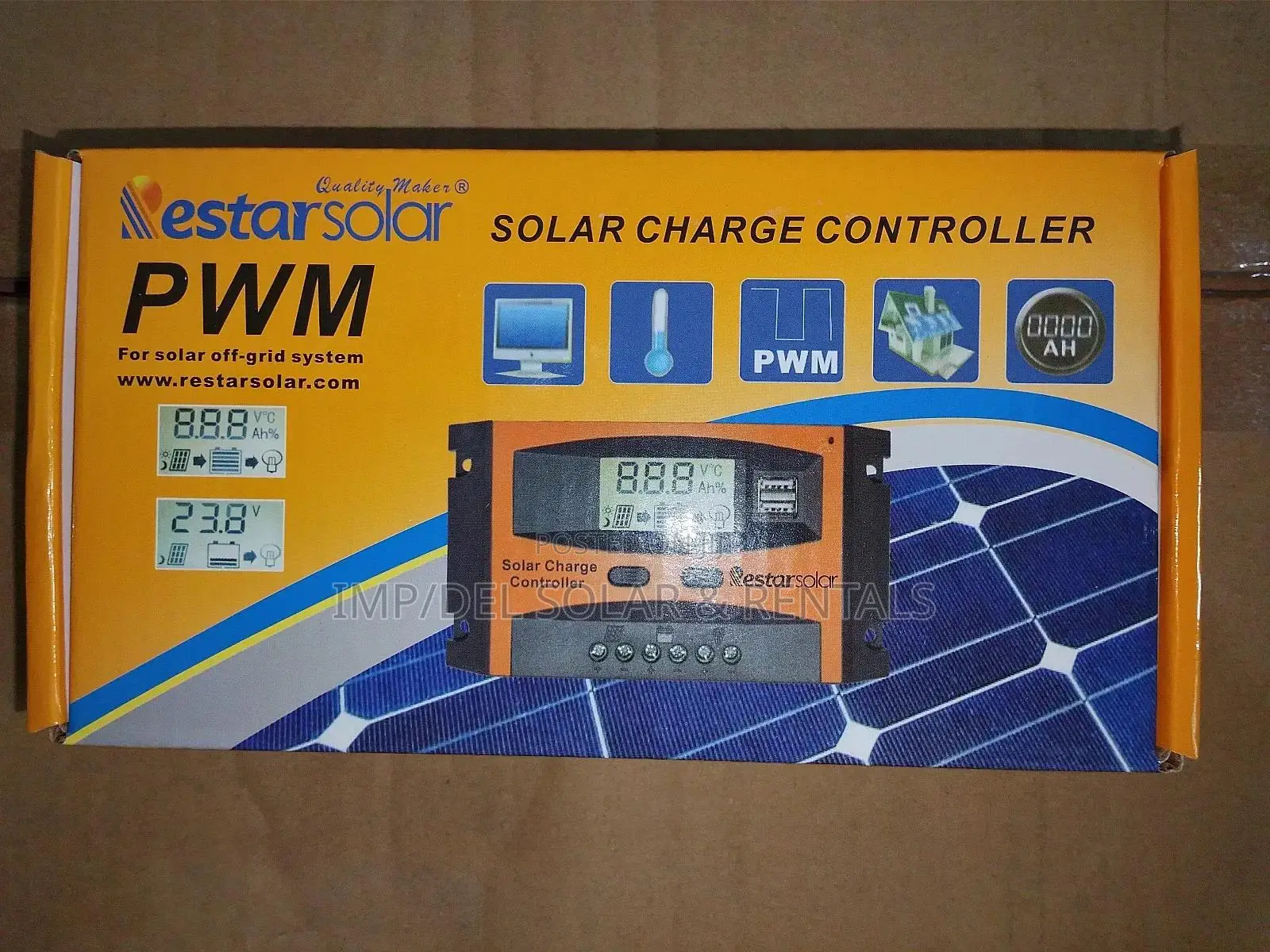 10a PWM Solar Charge Controller With USB 2 Ports
