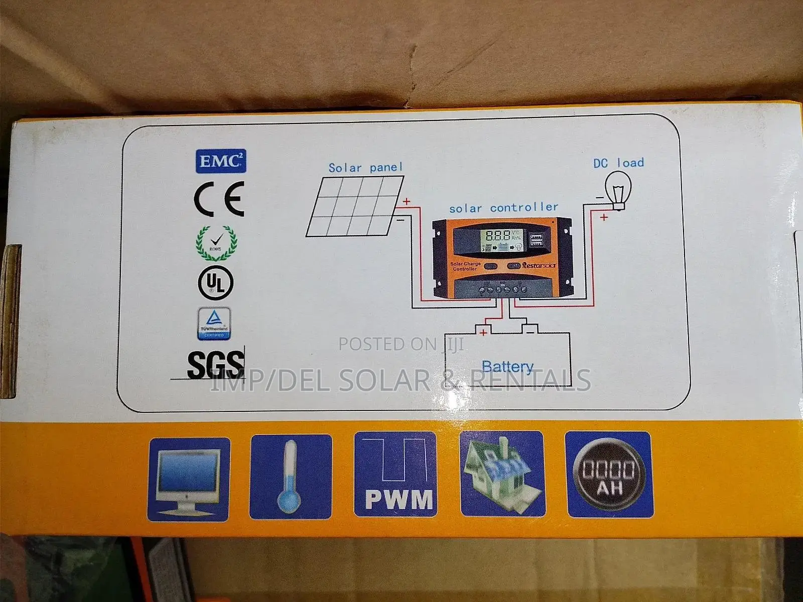 10a PWM Solar Charge Controller With USB 2 Ports