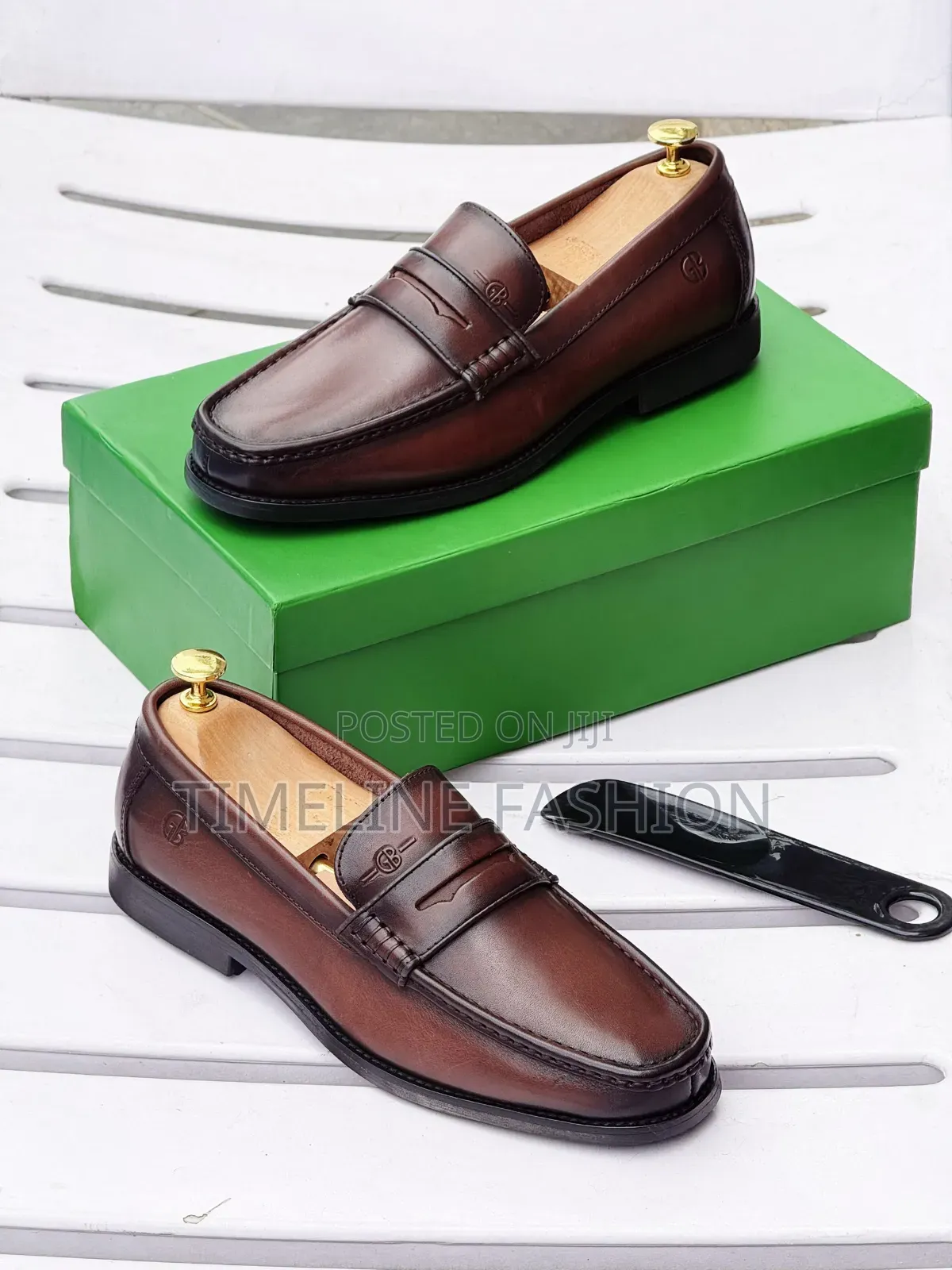 Gianfranco Butteri Coffee Brown Durable Leather Men's Loafers