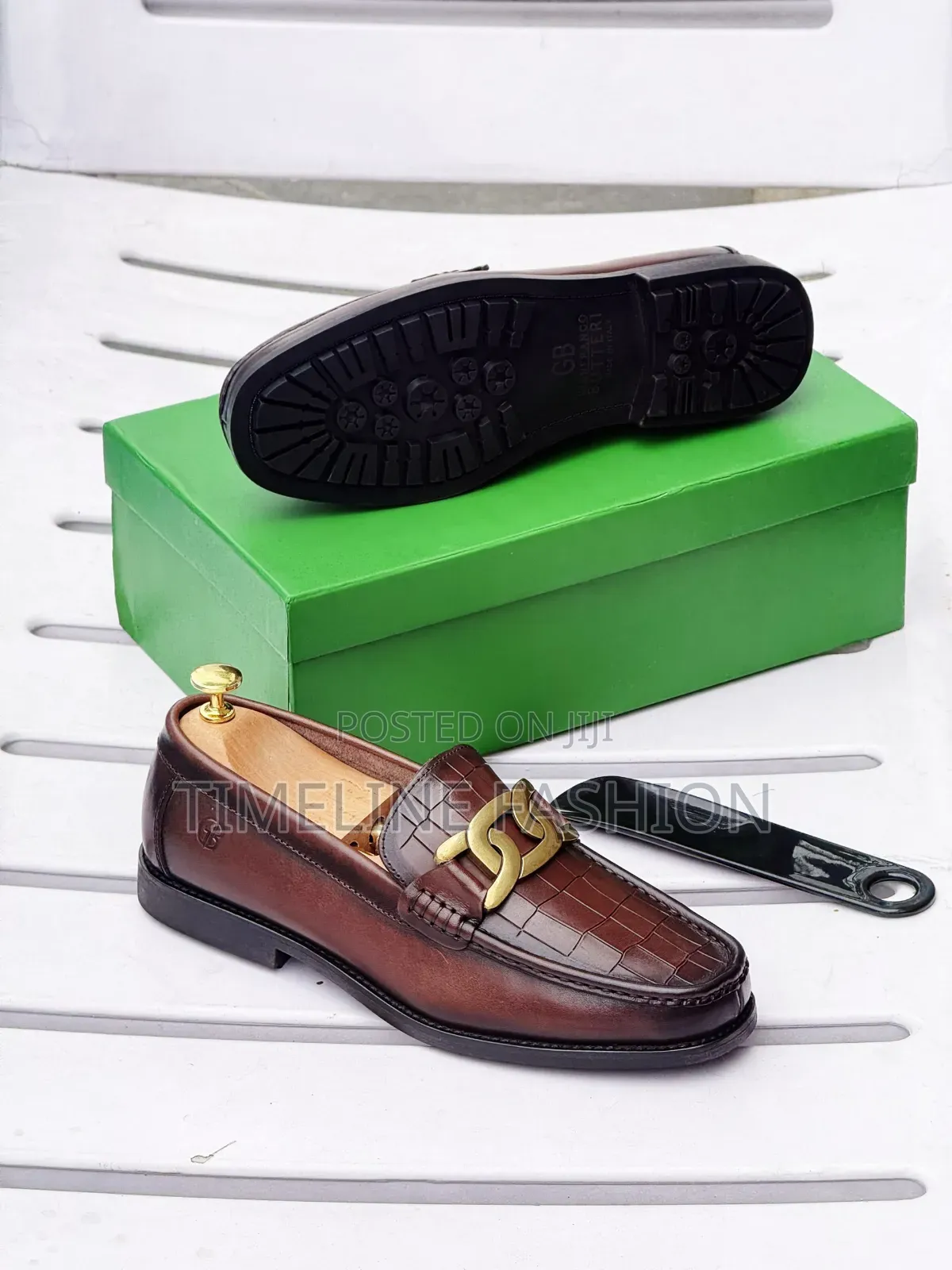 Gianfranco Butteri Coffee Brown Penny Loafer Shoes