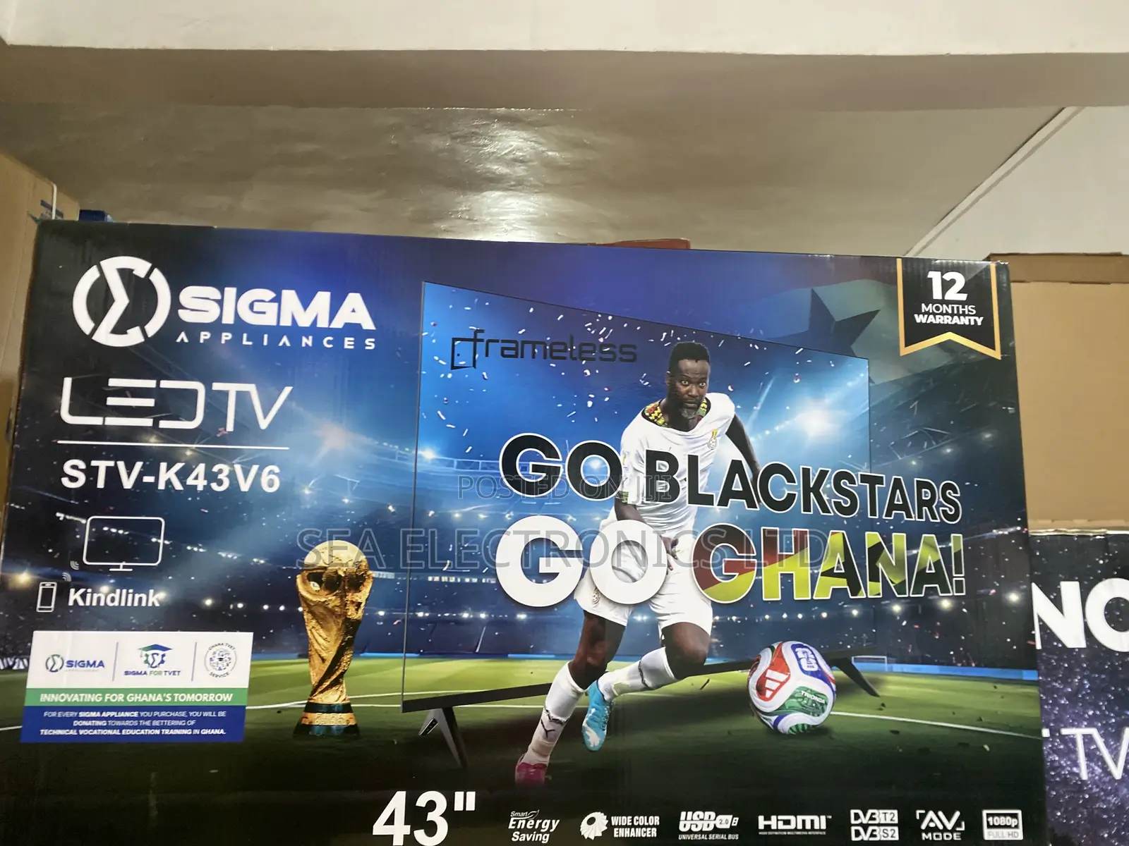 Sigma 43′′ FHD Digital Frameless Satellite TV