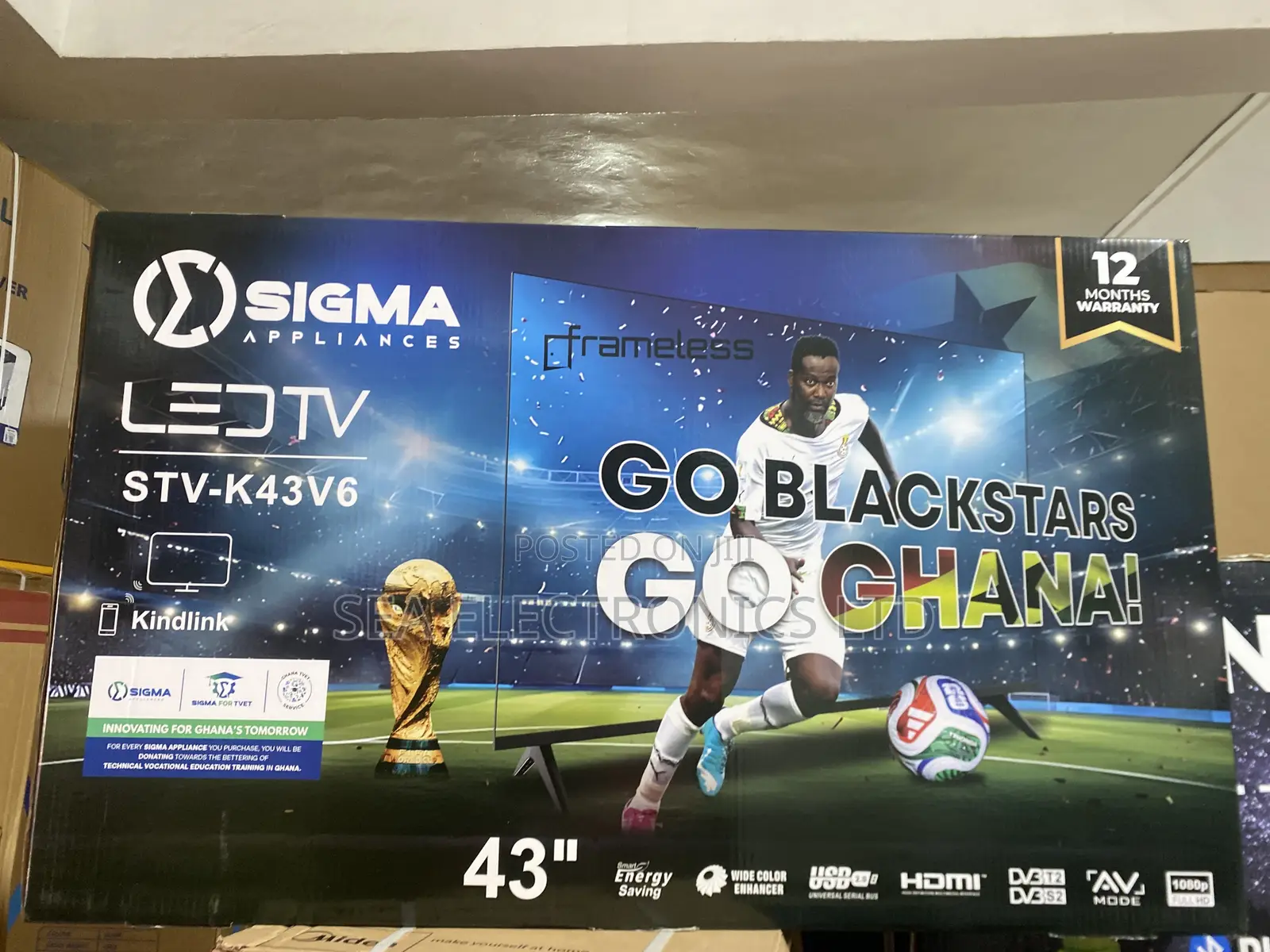 Sigma 43′′ FHD Digital Frameless Satellite TV