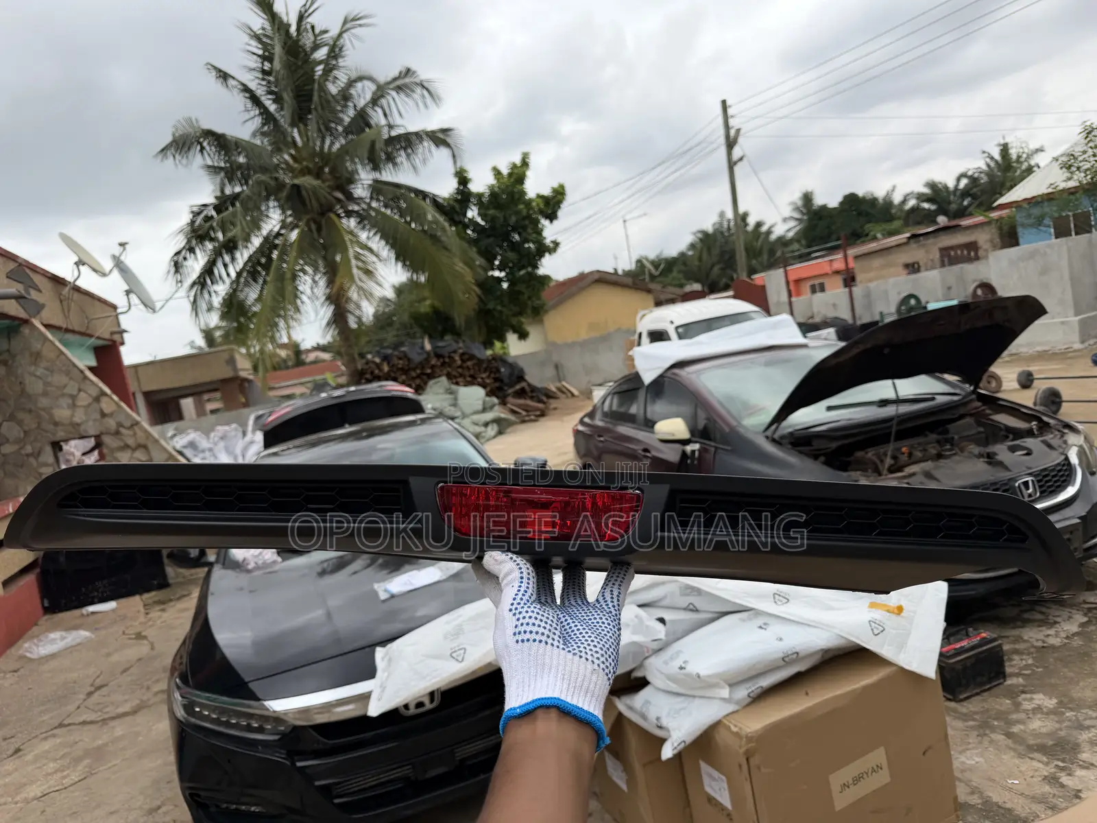 Honda Civic 2014 - 2015 Back Bumper Trim With Light