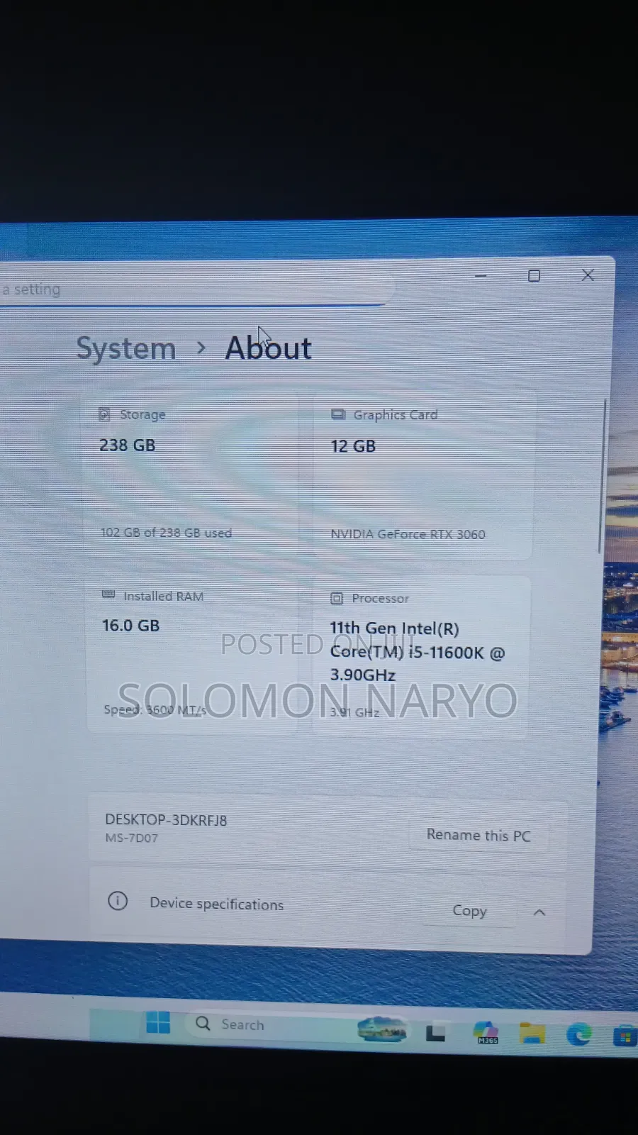 New Desktop Computer 16GB Intel Core i5 SSHD+SSD 2T