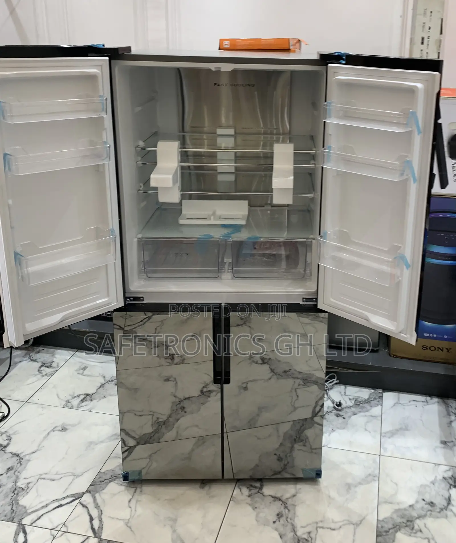 Exclusive Pearl PF-630MDBG-2GB 4-Door French-Style Refrigerator