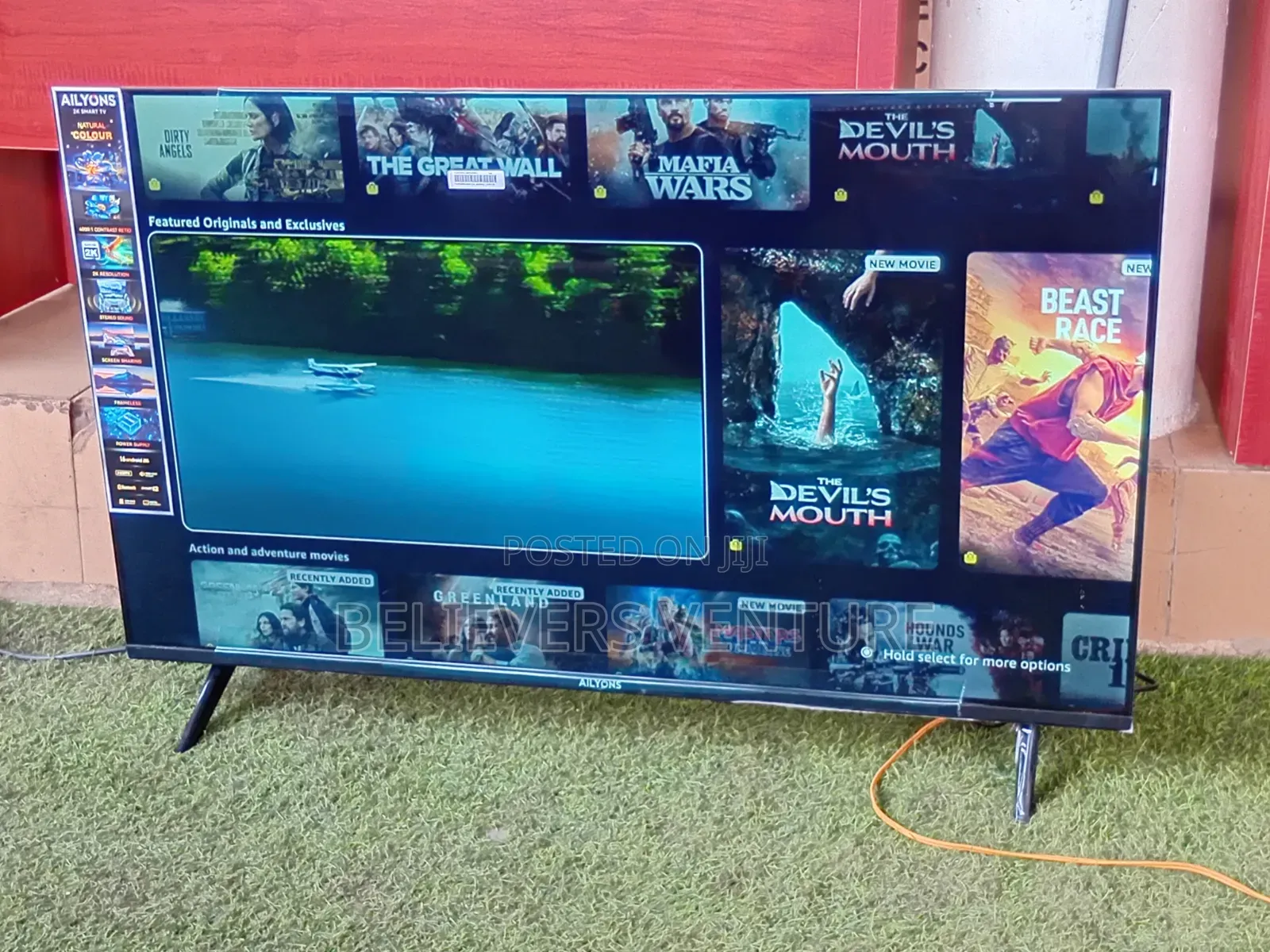 ALLYONS 43-Inch Android Smart TV – Slim Bezel Full HD