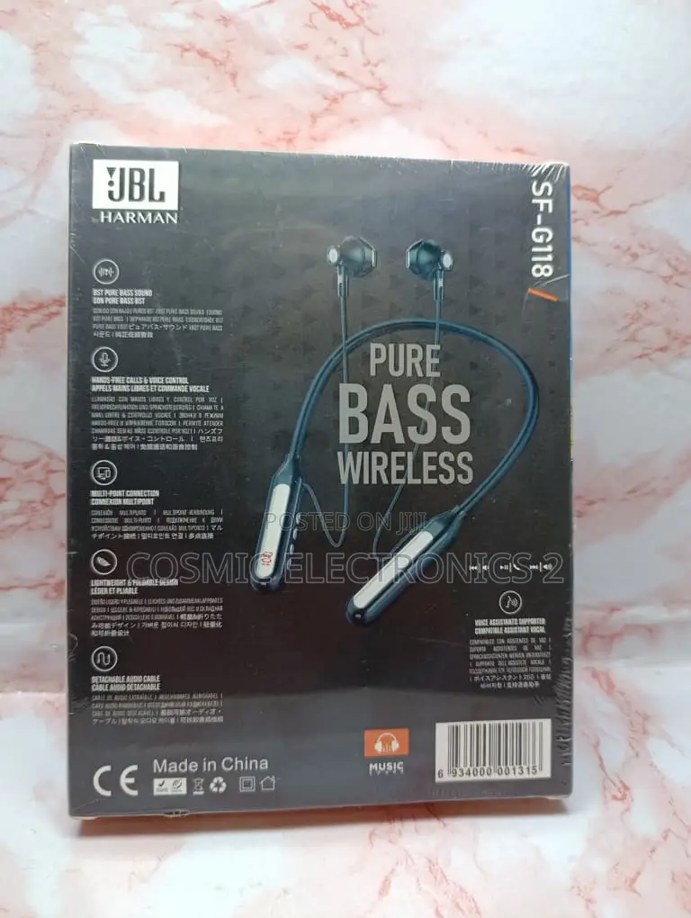 JBL SF-G118 Noise-Cancelling Neckband Earbuds