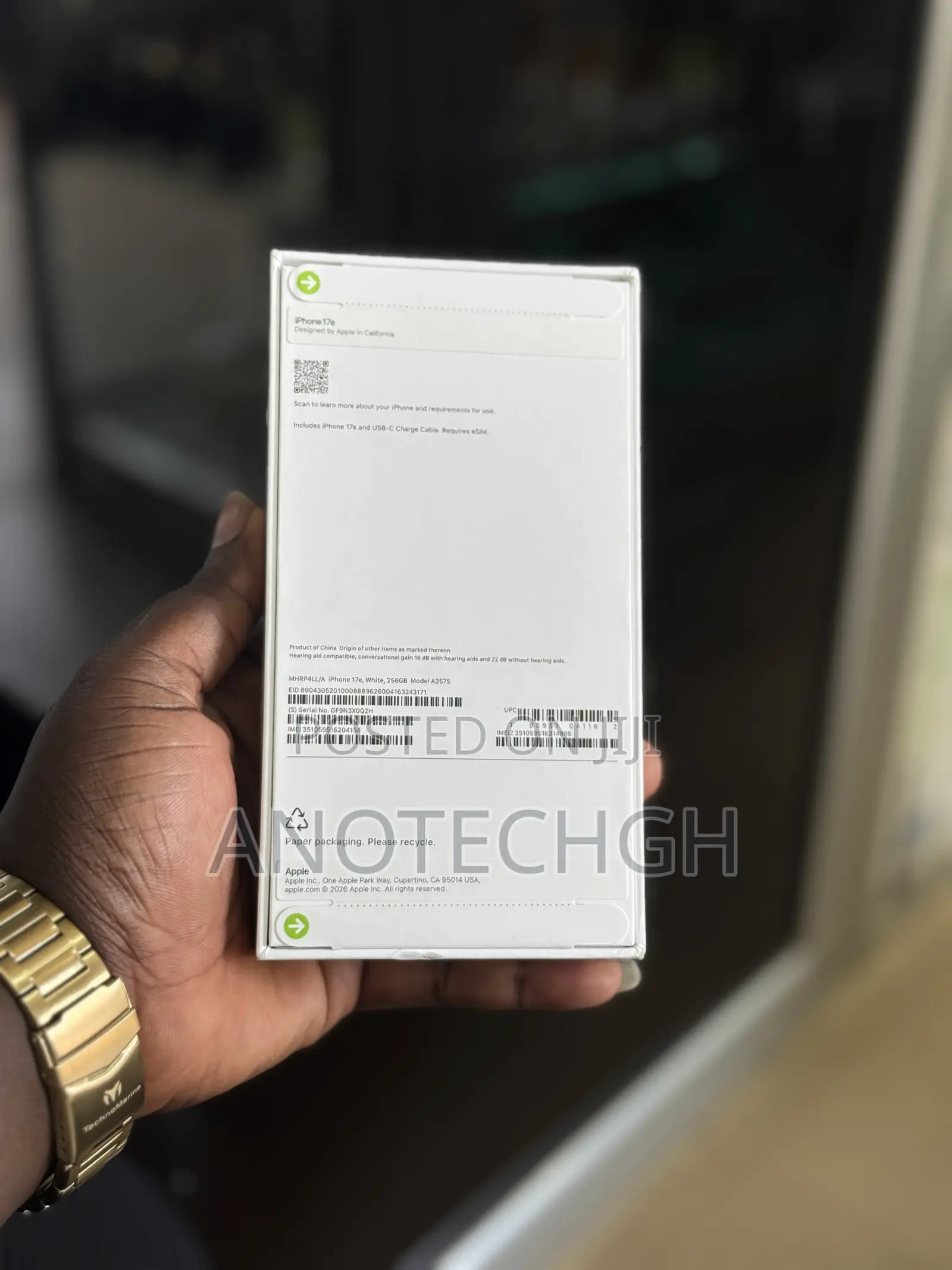 New Apple iPhone 17e 256 GB White