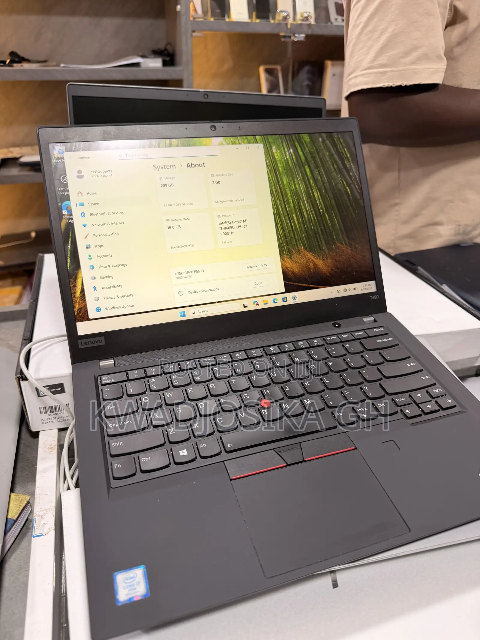 Laptop Lenovo ThinkPad T490s 16GB Intel Core i7 SSD 256GB