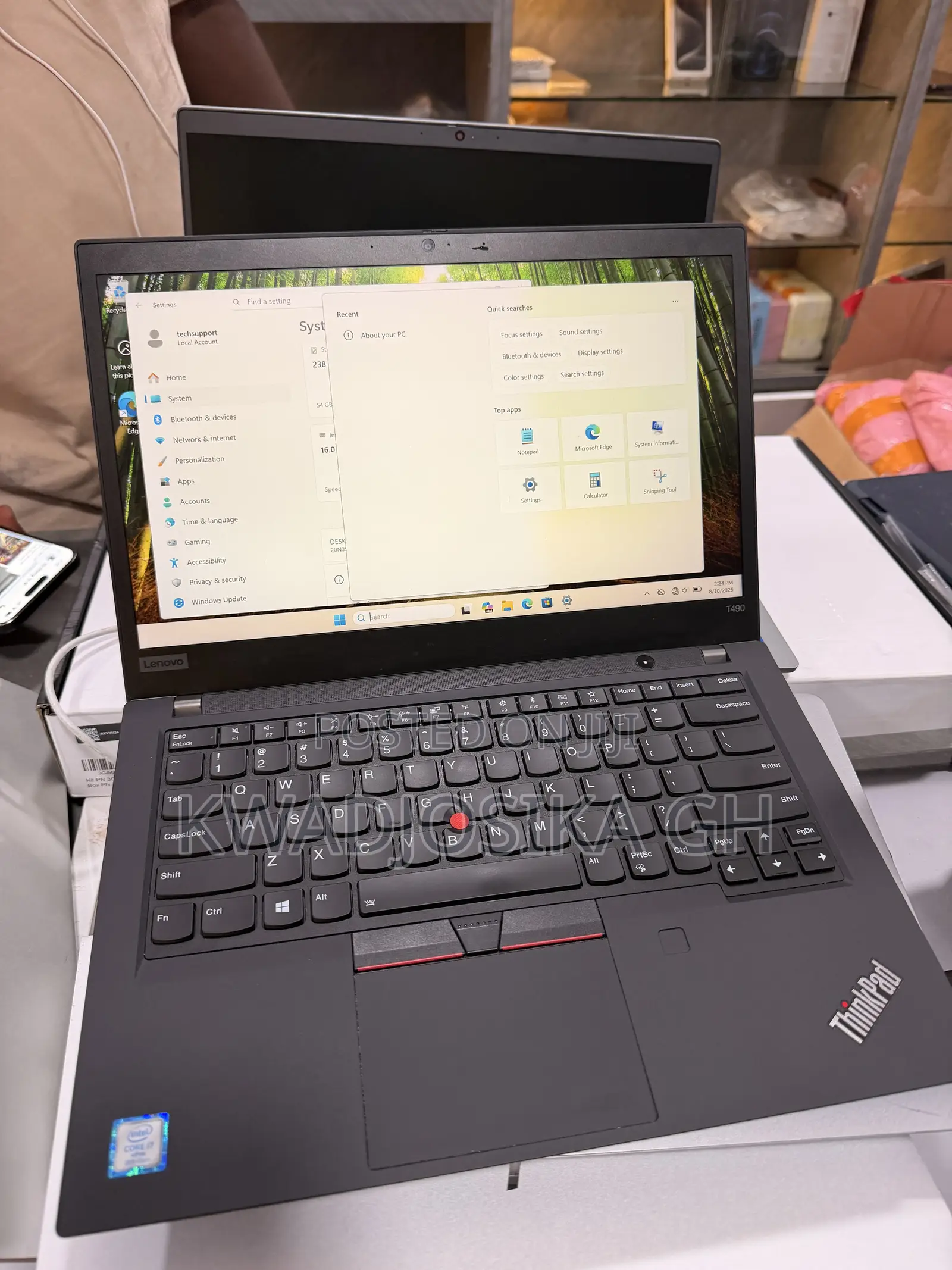 Laptop Lenovo ThinkPad T490s 16GB Intel Core i7 SSD 256GB