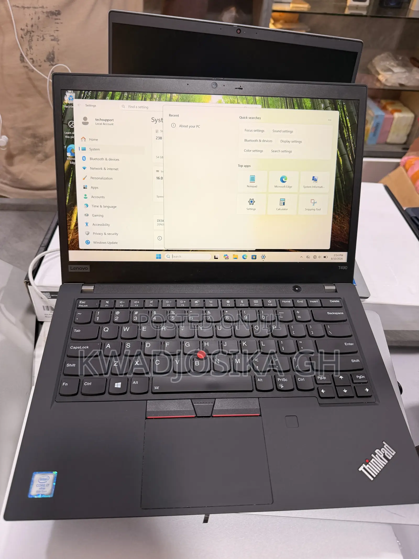 Laptop Lenovo ThinkPad T490s 16GB Intel Core i7 SSD 256GB