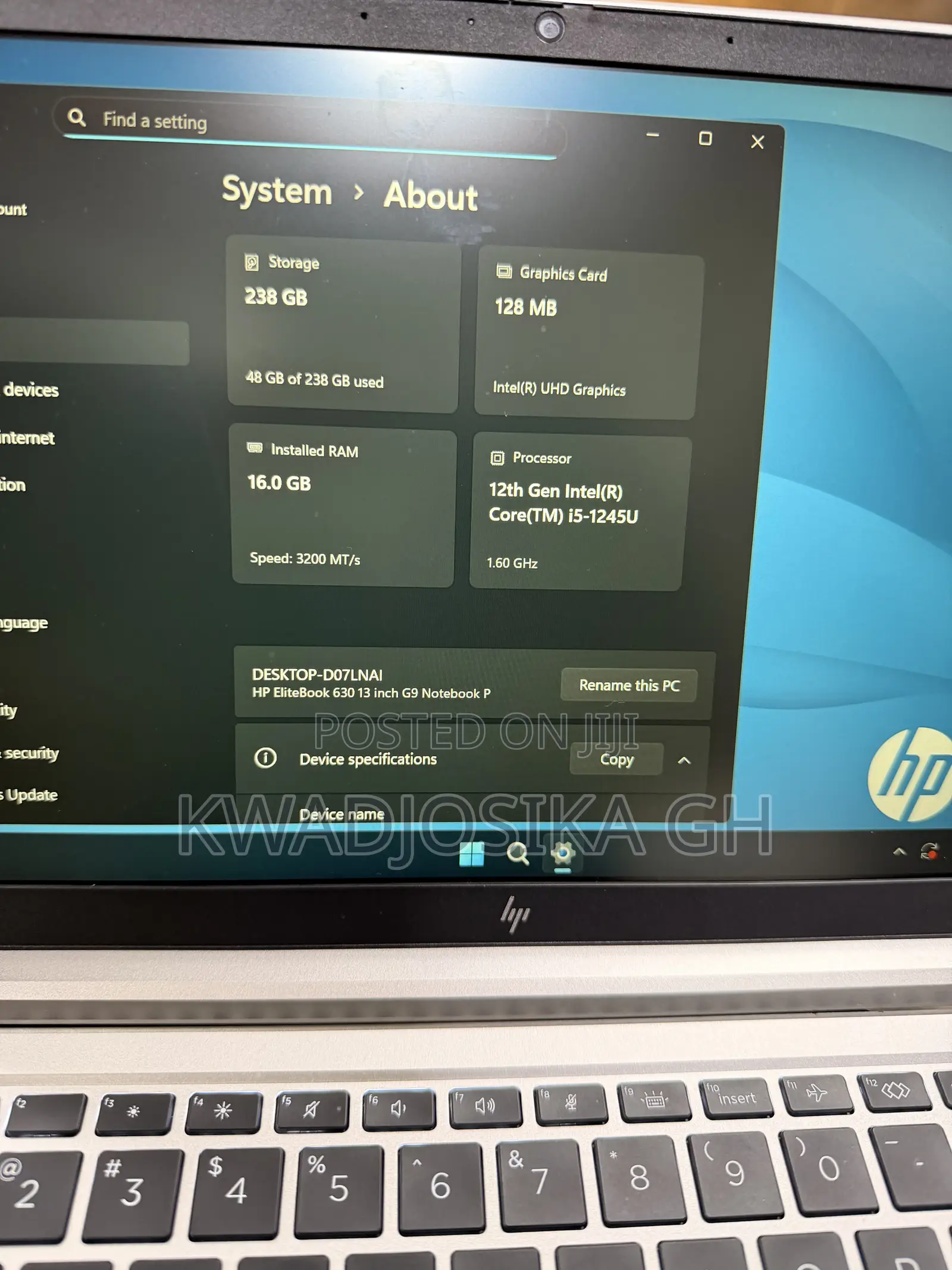 Laptop HP EliteBook 640 G9 16GB Intel Core i5 SSD 256GB