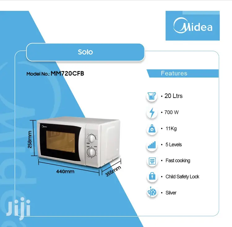 1st Class Midea Microwave MM720CXM 20L Microwave Oven White