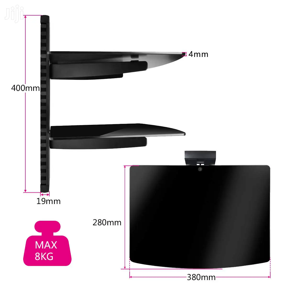 Newly 2 Shelf Mount DVD/AV