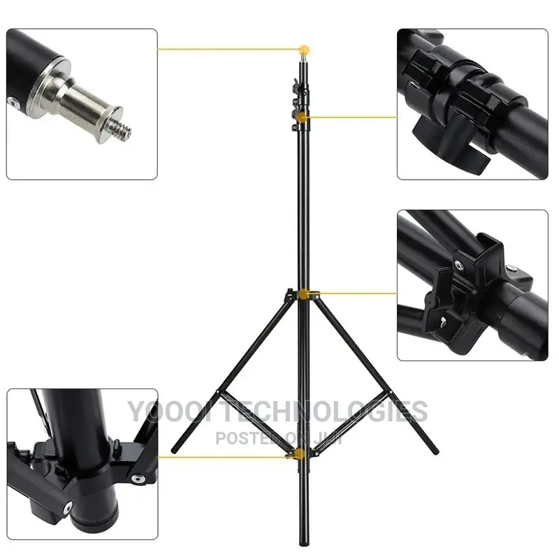 2.8m Heavy Duty Spring Cushioned Light Stand
