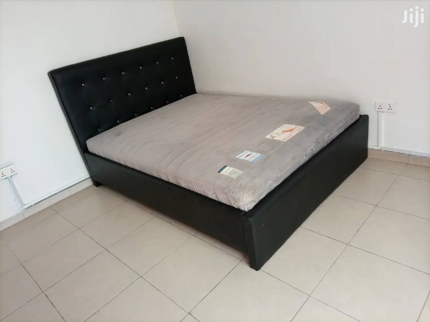 New Black Bed With Mattress 😊☺. Promotion