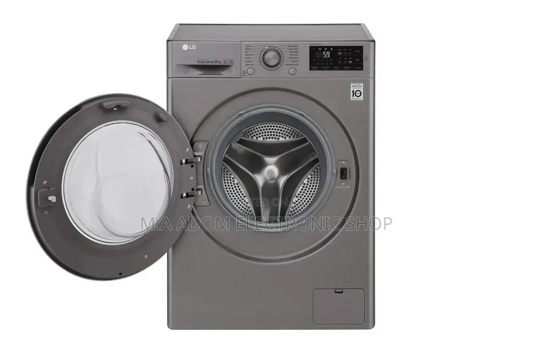 Front Load (Wash Only) Washing Machine 8kg, Silver, Invert