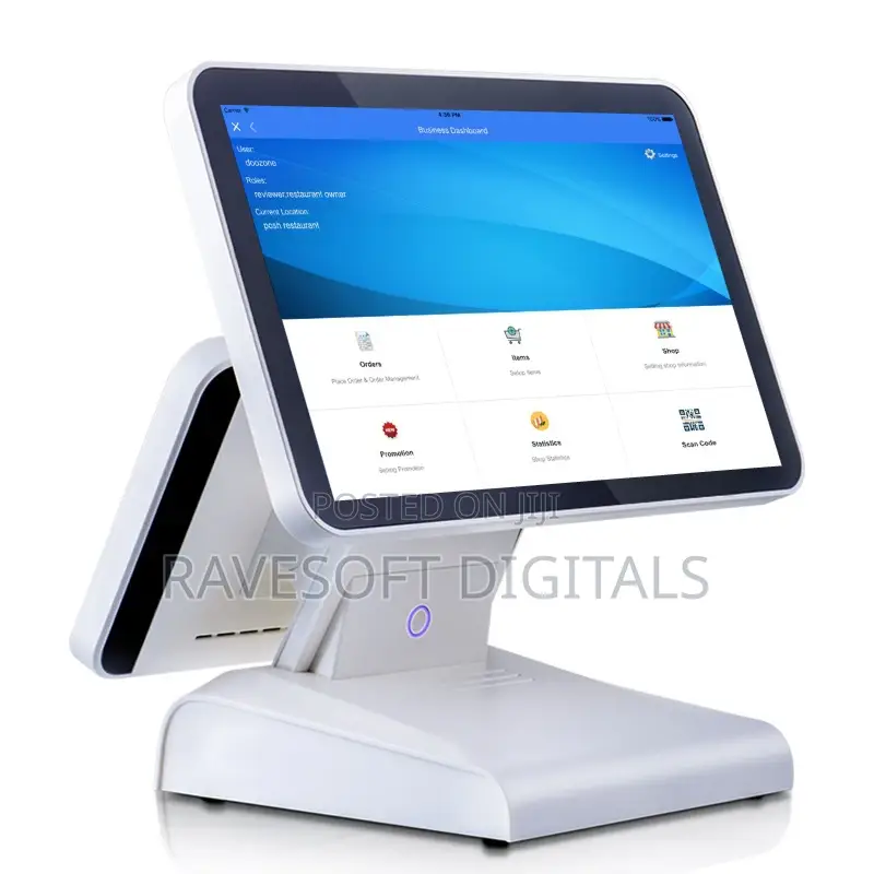 Q6 Dual Screen POS Silver Black