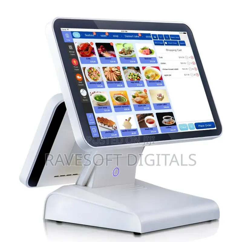 Q6 Dual Screen POS Silver Black