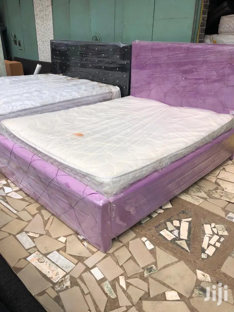 New Queen-Size Bed With Mattress Sued Material. Free DLV