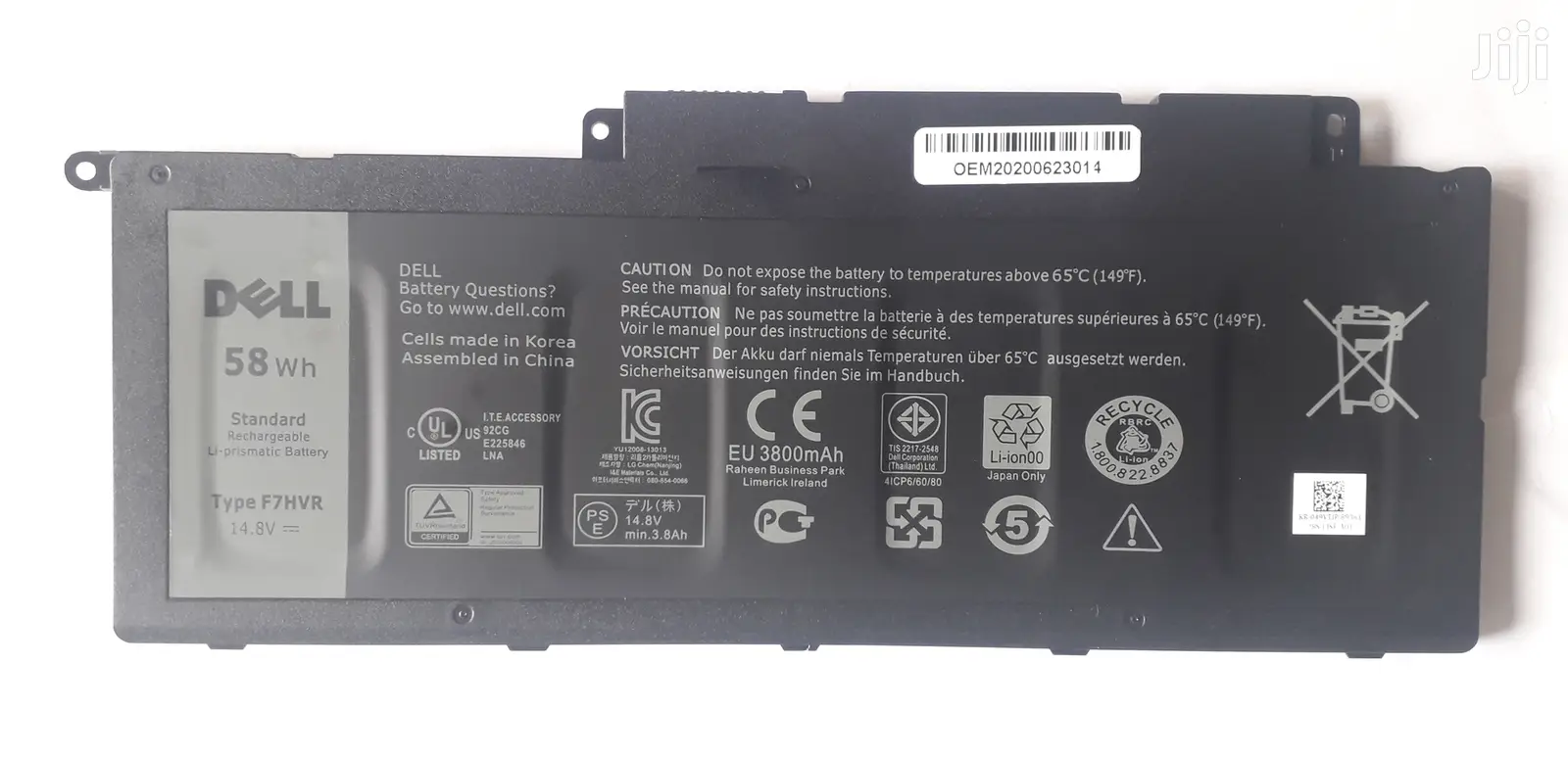 Original Dell Inspiron Battery F7hvr For 15 (7537) Series