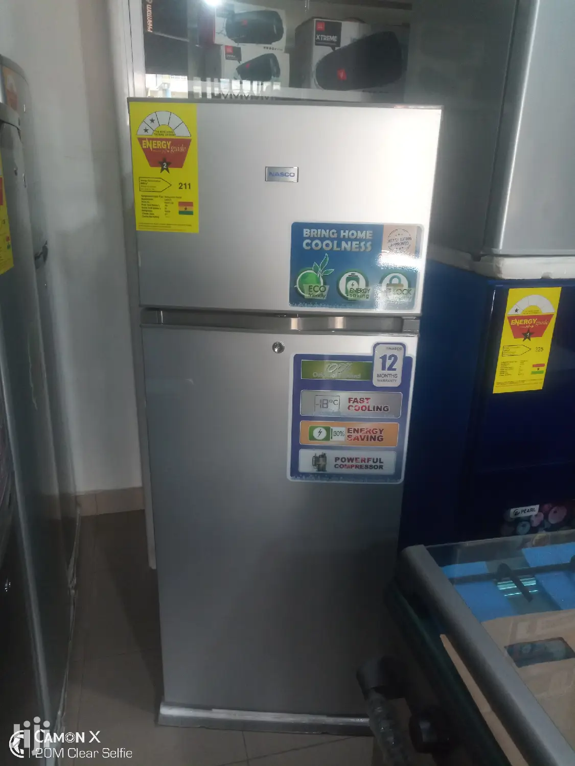 Nasco 210ltr Double Door Fridge