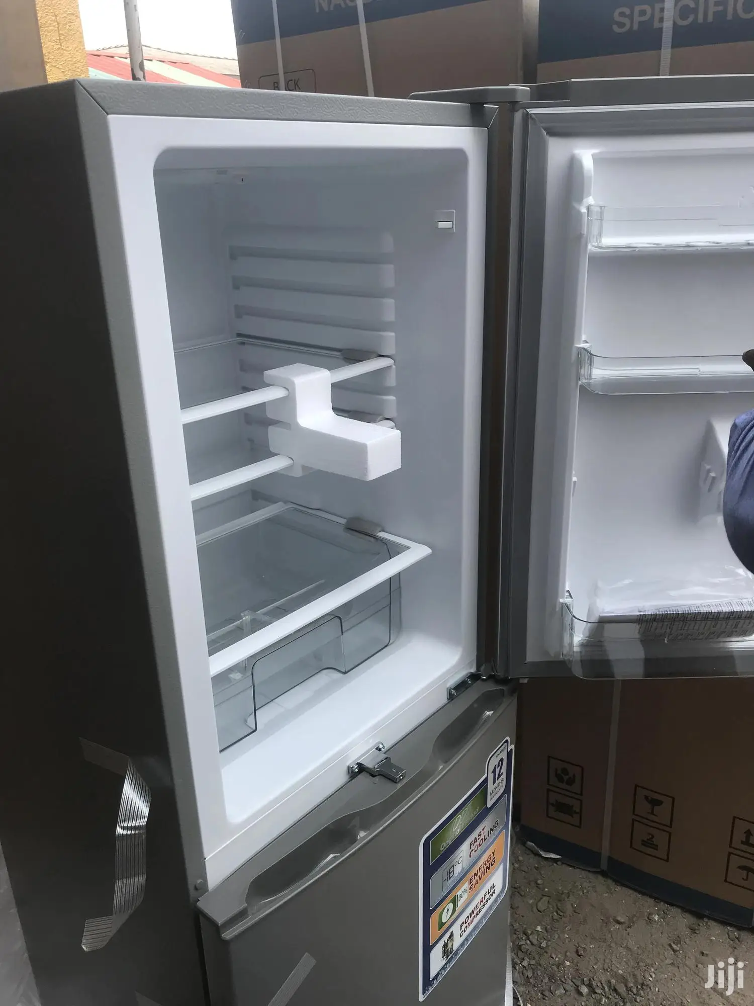 Nasco Quick Cooling 200L Double Door Bottom Freezer Fridge