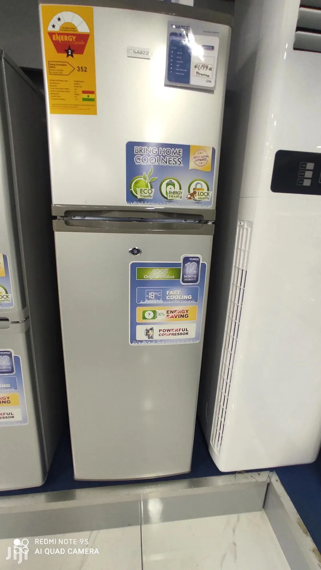 Nasco 180L Double Door Top Mount Refrigerator