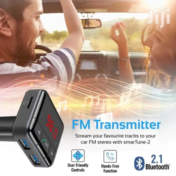 Promate Smartune-2 Universal BT In-car FM+USB Charging Ports