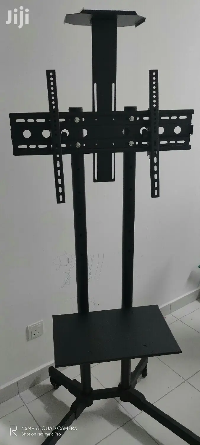 TV Stand Bracket Portable / Mobile TV Stand With Roller
