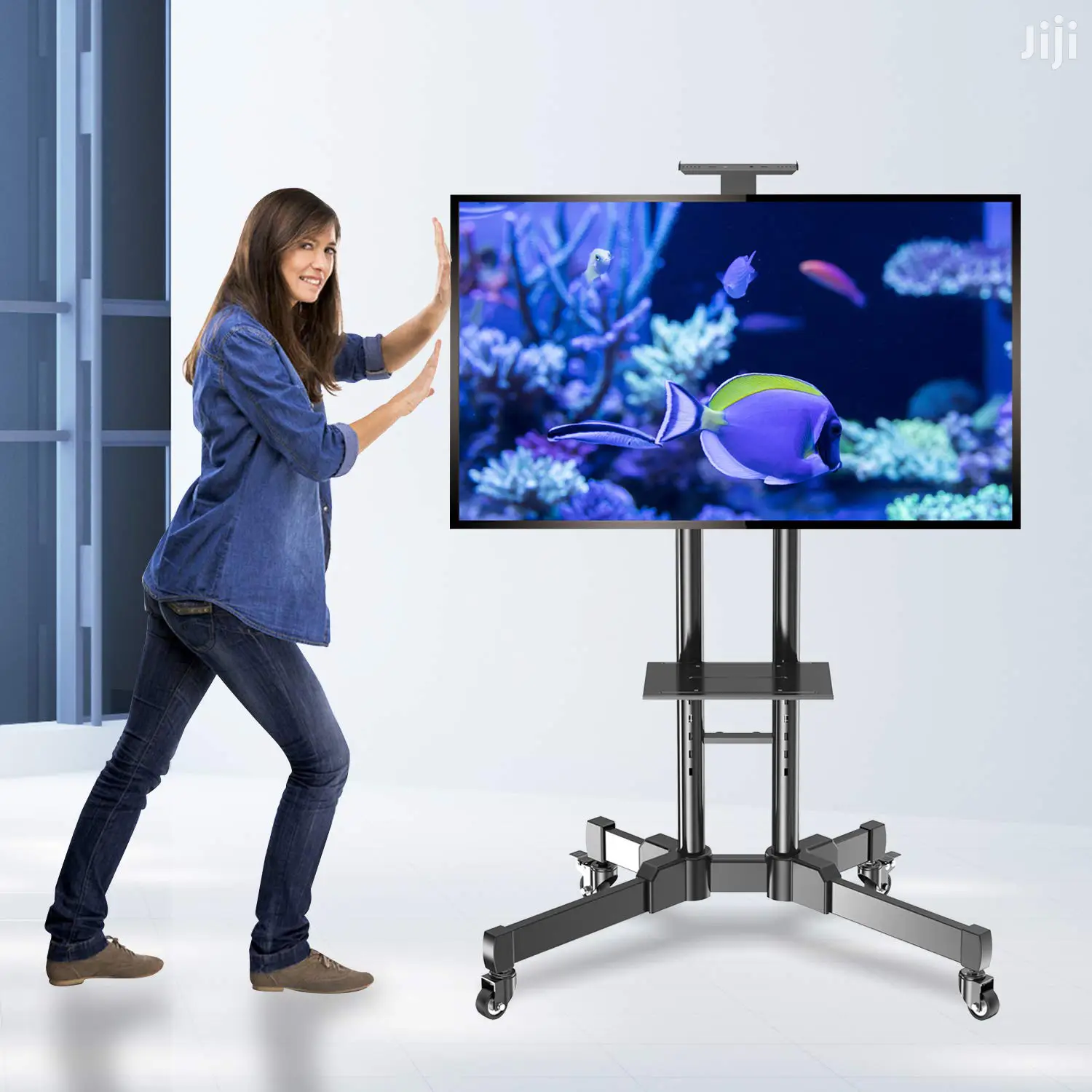 TV Cart Floor Stand Mount Home Display Trolley 32"-65"