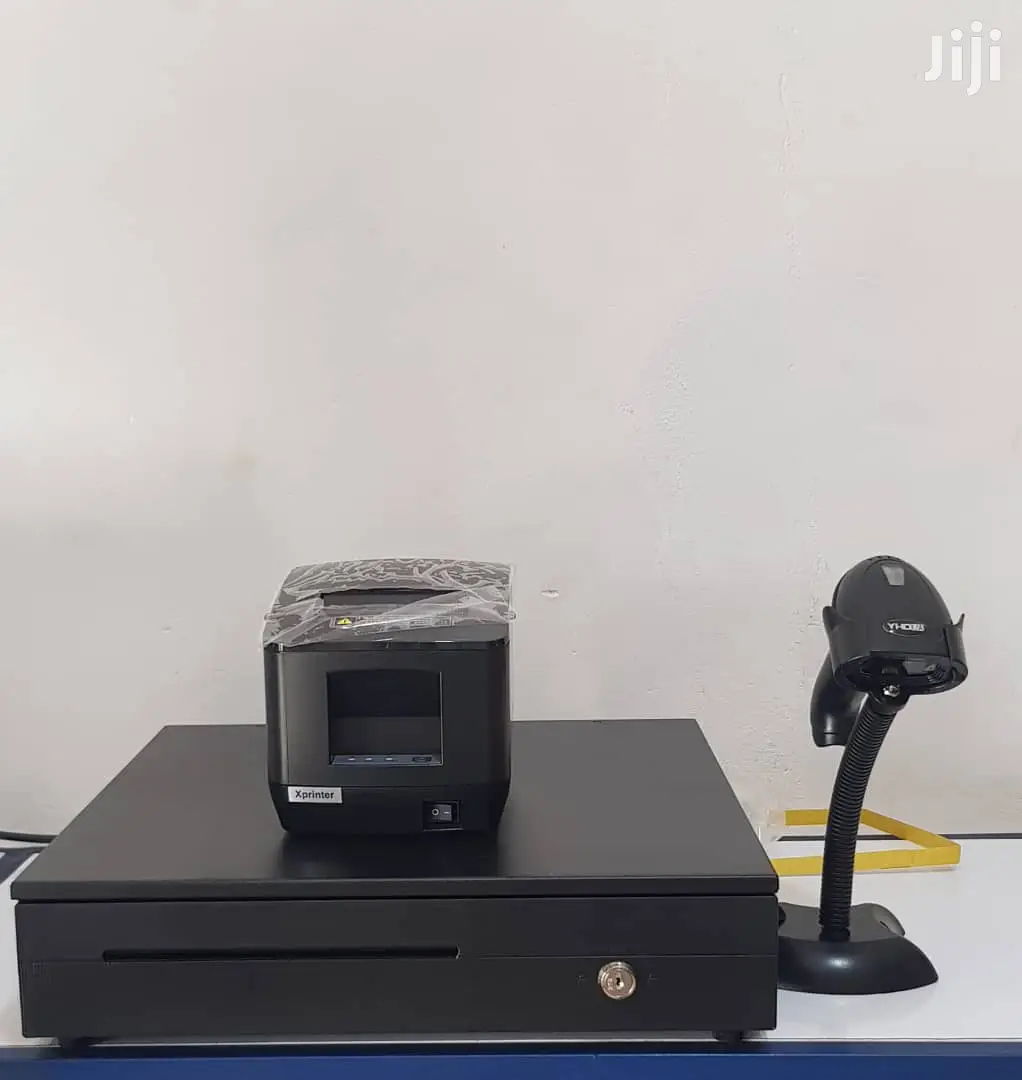 80mm Printer With Automatic Barcode Scanner And Cash Drawer