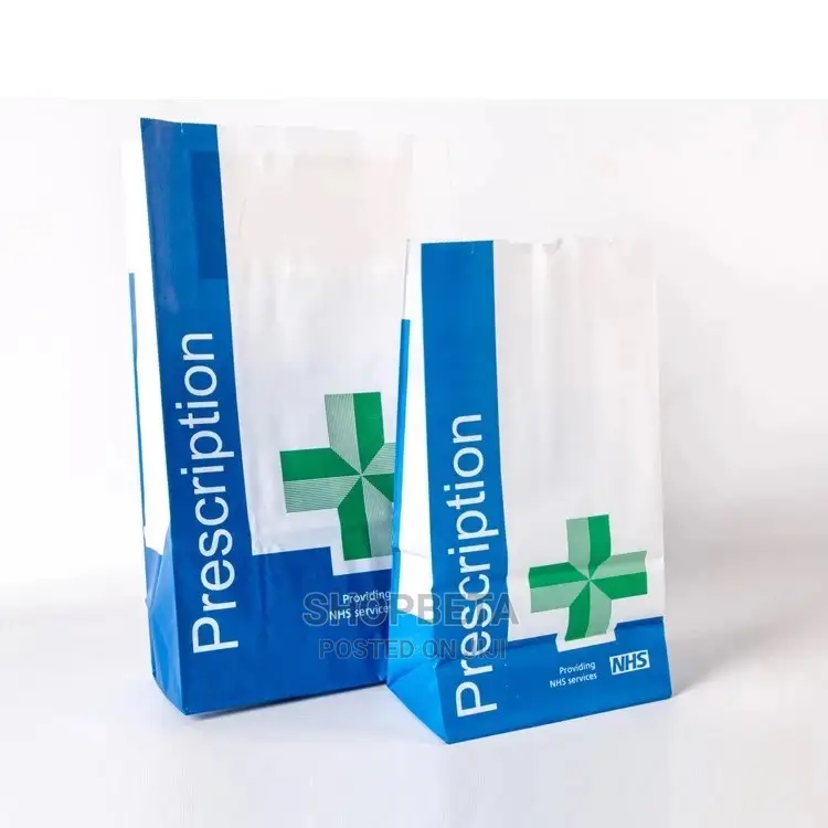 Customized Eco-friendly Pharmacy Paper Bag