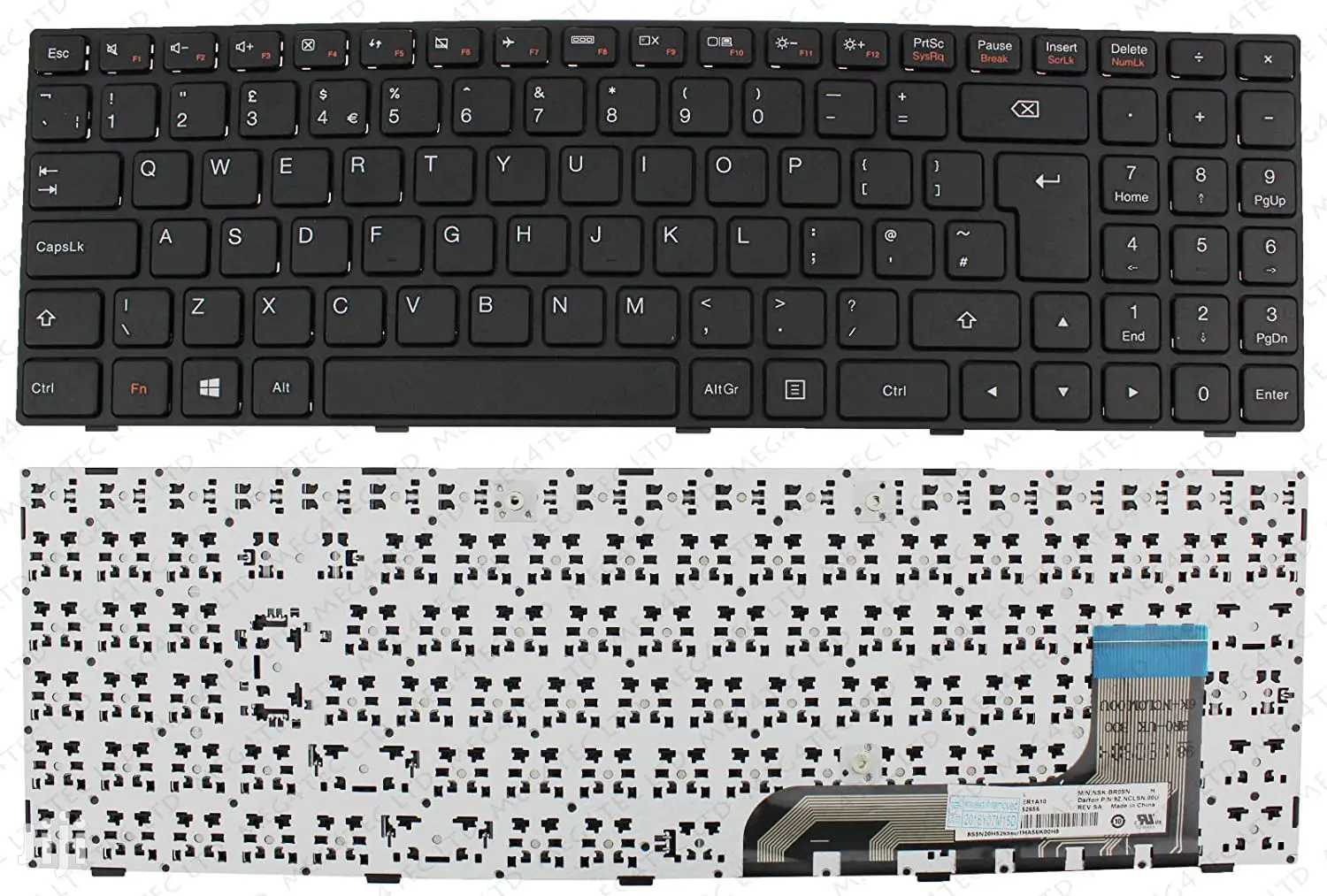 Keyboard for Lenovo Ideapad 100-15 100-15iby WITH POWER