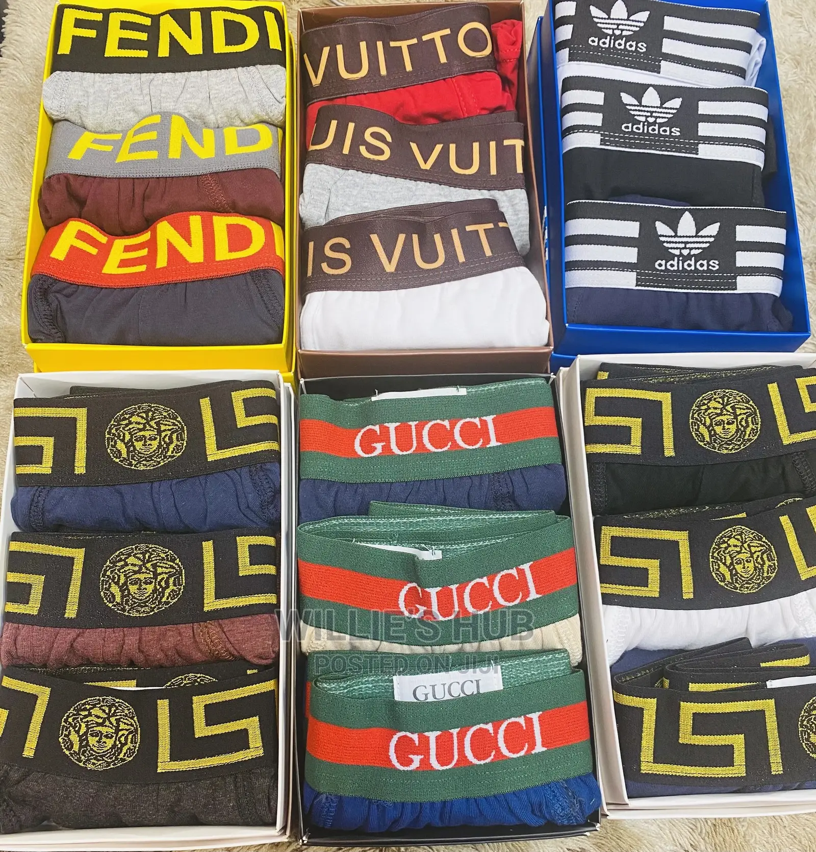 Calvin Klein and Versace Boxers