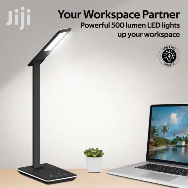 Promate Auralight-1–Qi Wireless Charging LED Desklamp(Black)