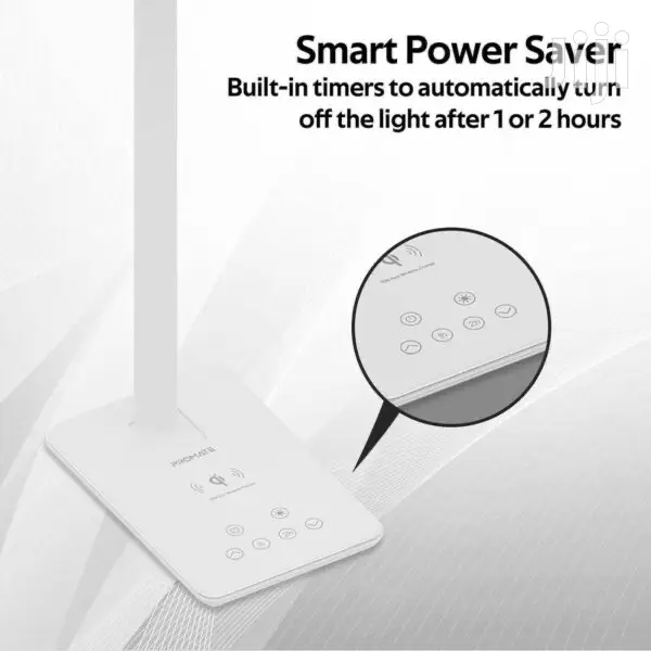 Promate Auralight-1 Qi Wireless Charging LED Desklamp(White)