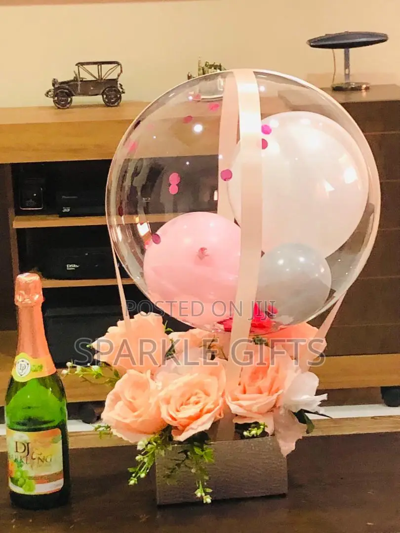 Birthday and Birthday Balloon and Flower Bouquet Gift
