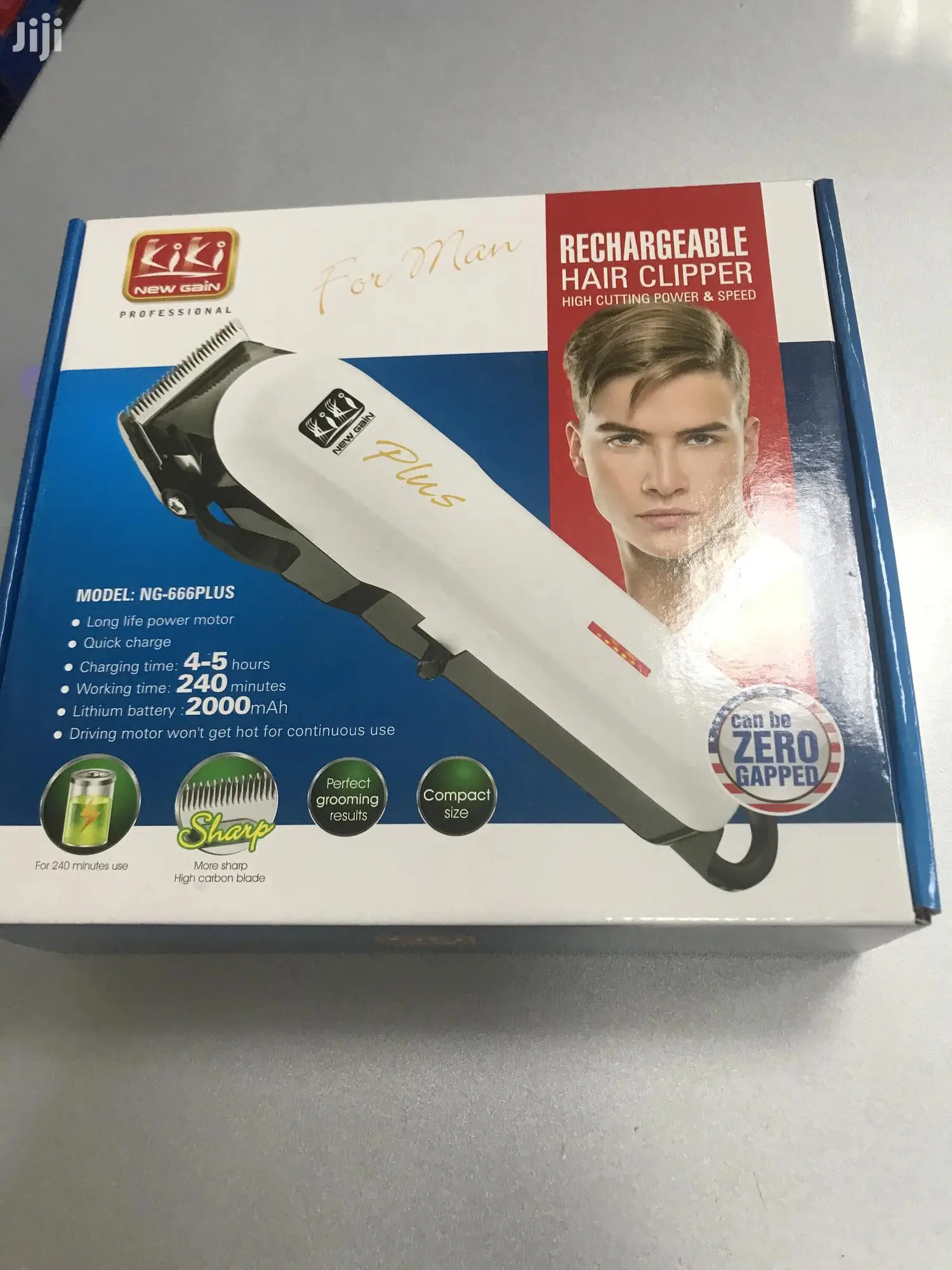 Kiki New Gain Rechargeable Hair Clipper High Cutting Power