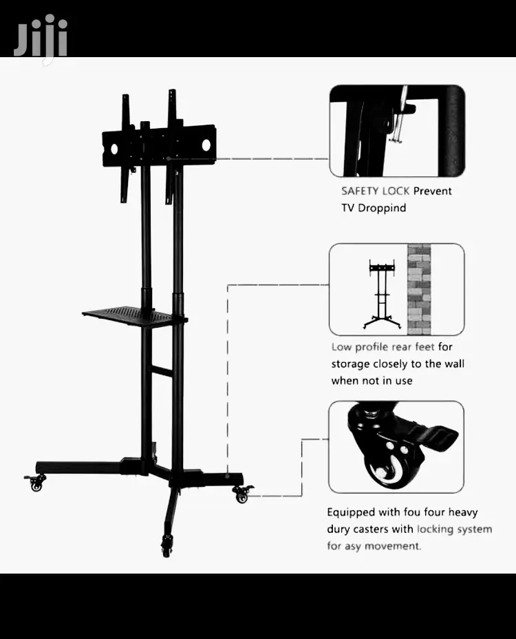 Affordable New Movable Tv Stand With Wheels 33”-70”