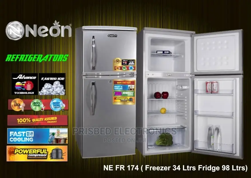 Neon Double Door Refrigerator 132 Litres