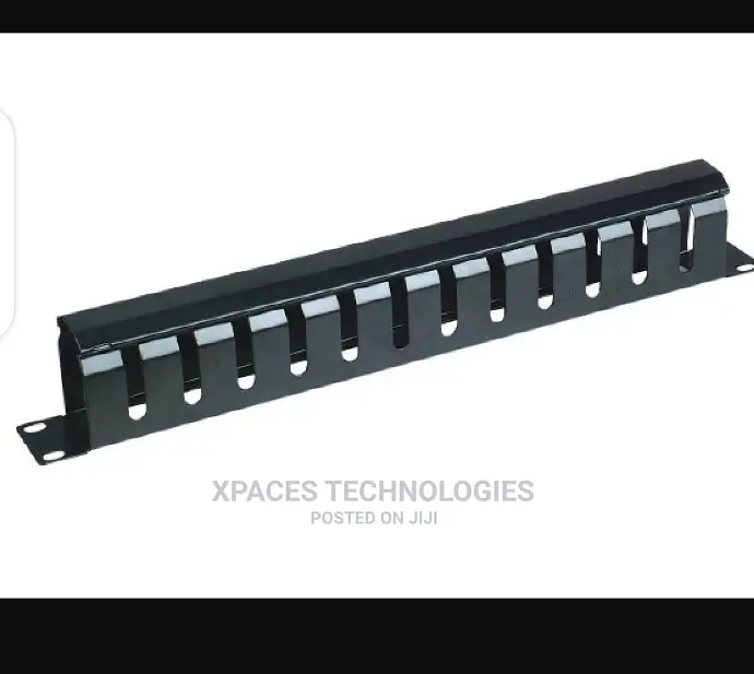12 Way 1u Cable Manager Panel, Metal