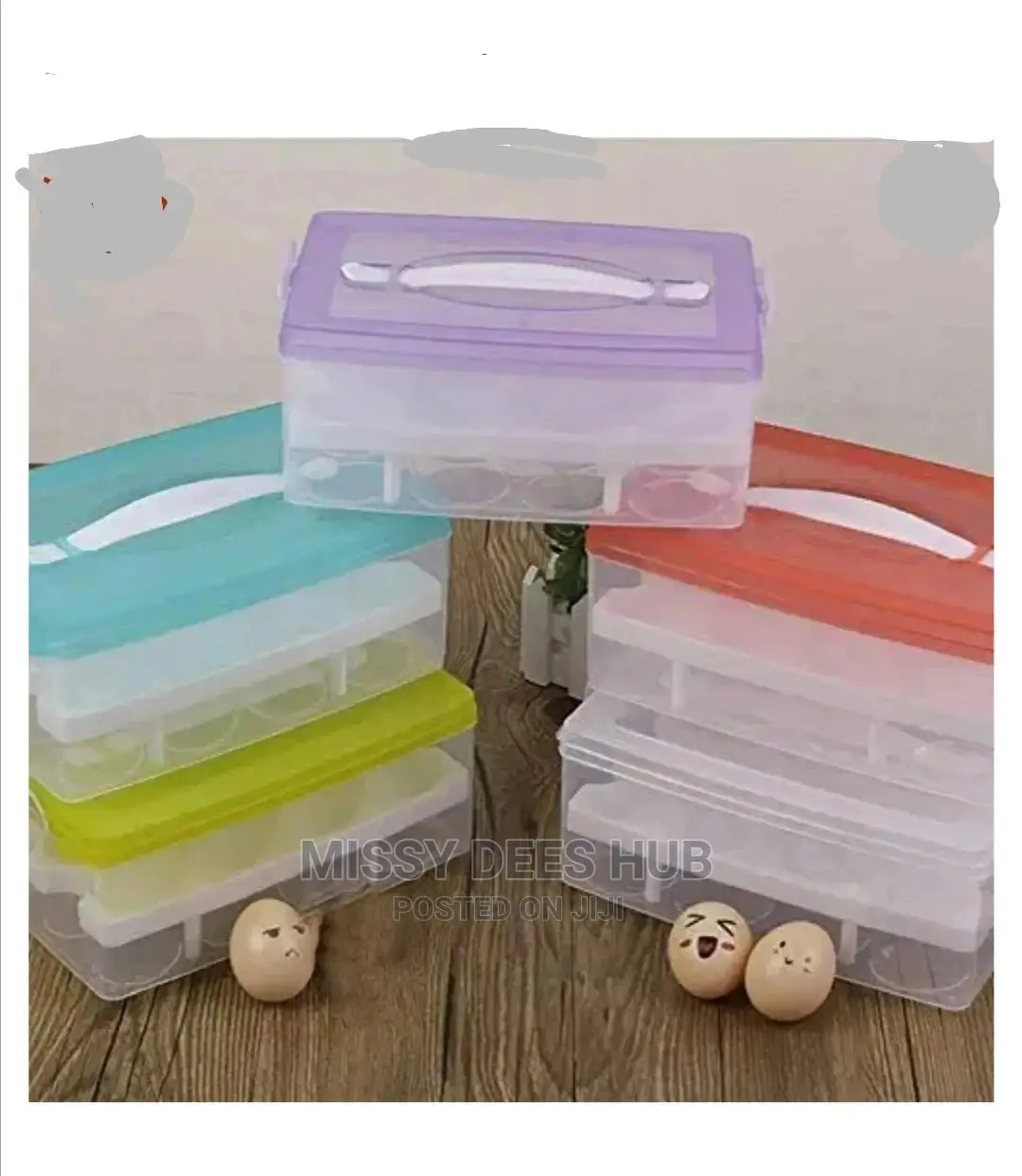 Plastic Egg Storage Containers { 24pcs}