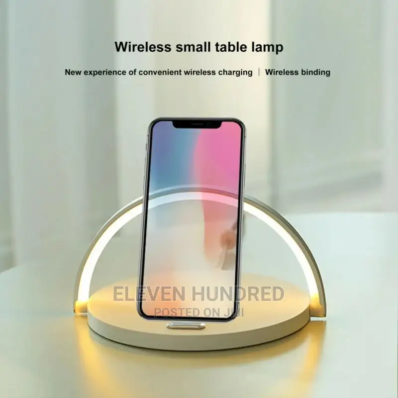 Wireless Charger Block Fast Charging With LED Table Lamptab
