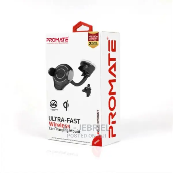 Promate Alphamount 2-In-1 Qi Wireless Charging Car Mount