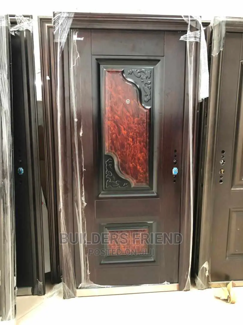Smooth Surface Entrance Security Door+Handles+Locks